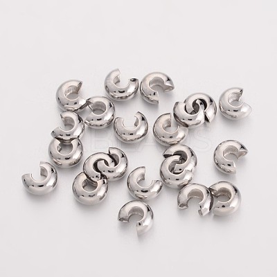 Brass Crimp Beads Covers X-EC266-1