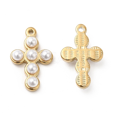 ABS Plastic Imitation Pearl Pendants STAS-J401-VC999-1