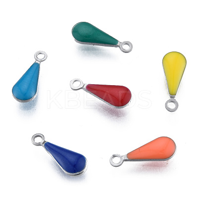 304 Stainless Steel Enamel Charms STAS-N092-178-1