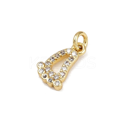 Brass Micro Pave Cubic Zirconia Charms KK-H077-02G-02-1