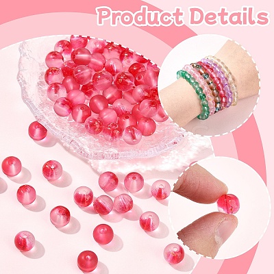 100Pcs Frosted Baking Paint Glass Beads DGLA-YW0001-36E-1