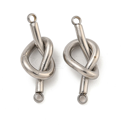 304 Stainless Steel Knot Links Connector Charms STAS-K290-02P-1