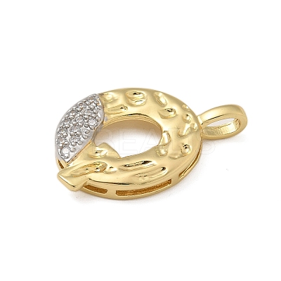 Brass Micro Pave Cubic Zirconia Pendants KK-B126-02G-Q-1