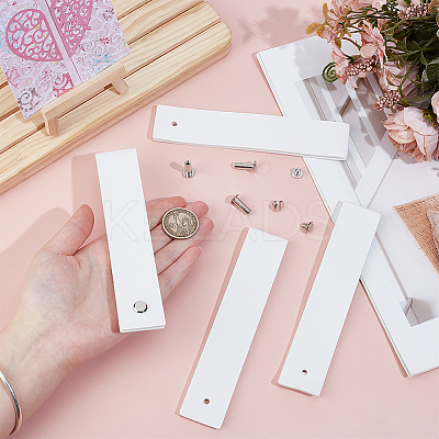 4Pcs PU Leather Sign Straps for Hanging Wedding Sign AJEW-CL0002-28A-1