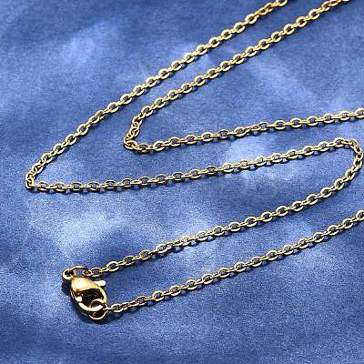 304 Stainless Steel Cable Chain Necklaces STAS-O053-07G-1
