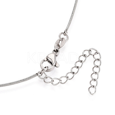 1MM 304 Stainless Steel Round Snake Chain Necklaces NJEW-N059-03P-1