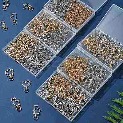 40Pcs 10 Styles Alloy Swivel Snap Hook Clasps FIND-FS0004-74-1