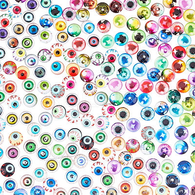 2Bags 2 Colors Glass Eyes Cabochons KY-PH0001-56-1