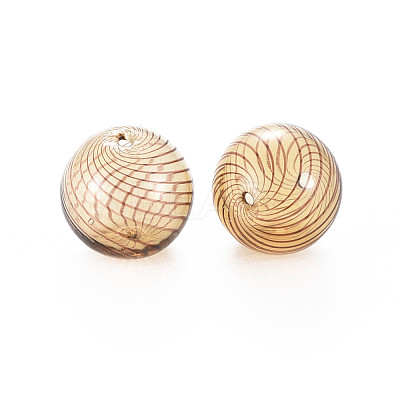 Transparent Handmade Blown Glass Globe Beads GLAA-T012-40B-01-1