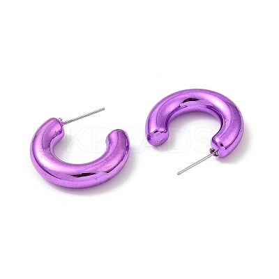 Ring Acrylic Stud Earrings EJEW-P251-36-1