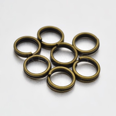 Brass Split Rings KK-E647-10AB-6mm-1