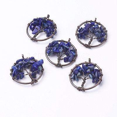 Natural Lapis Lazuli Pendants G-E419-01R-1