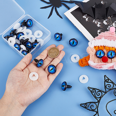20 Sets Luminous Plastic Safety Craft Eye DIY-PH0022-63C-1