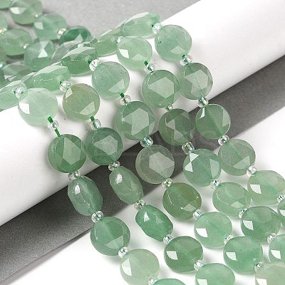 Natural Green Aventurine Bead Strands G-C116-A02-01-1