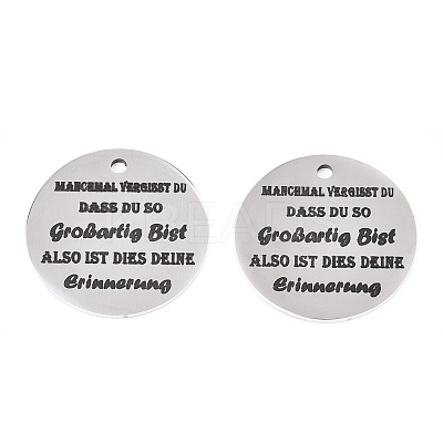 Non-Tarnish 201 Stainless Steel Pendants LS-STAS-T064-38P-8-1