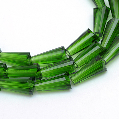 Transparent Glass Bead Strands GLAA-R170-6x12-01L-1