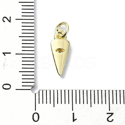 Eye Theme Brass Micro Pave Cubic Zirconia Charms KK-H475-58G-09-1