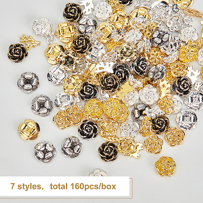 160 Pcs Alloy Cabochons MRMJ-OC0001-66-1