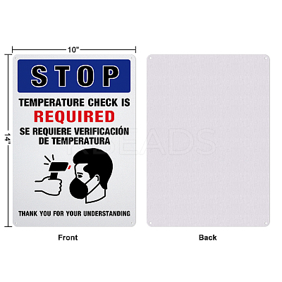UV Protected & Waterproof Aluminum Warning Signs AJEW-GL0001-05C-09-1