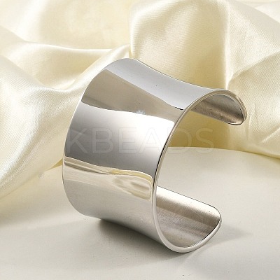 304 Stainless Steel Open Cuff Bangles BJEW-U015-01P-1