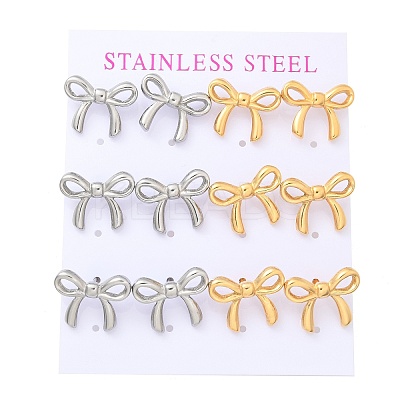 PVD Vacuum Plating 304 Stainless Steel Stud Earrings EJEW-C099-18GP-1