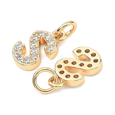 SHEGRACE Brass Micro Pave Clear Cubic Zirconia Pendants XGRQ29326-394G-S-1