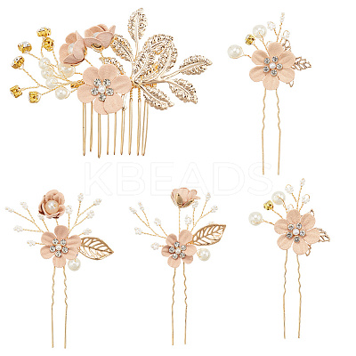 Plastic and Resin and Iron Hairpin Set OHAR-WH20020-04B-1