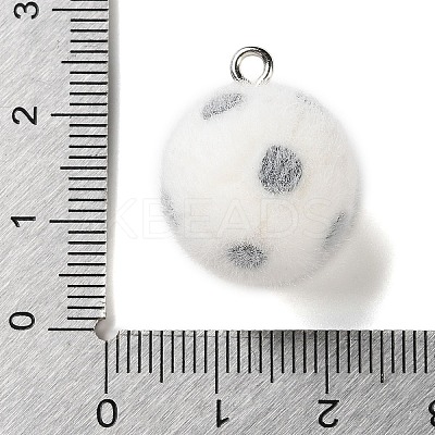 Flocking Opaque Sports Theme Resin Pendants RESI-D017-01C-P-1