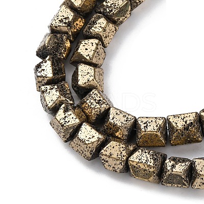 Electroplated Natural Lava Rock Beads Strands G-A256-D01-01D-1