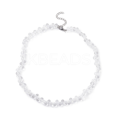 Glass Teardrop Beaded Necklaces NJEW-JN04273-02-1