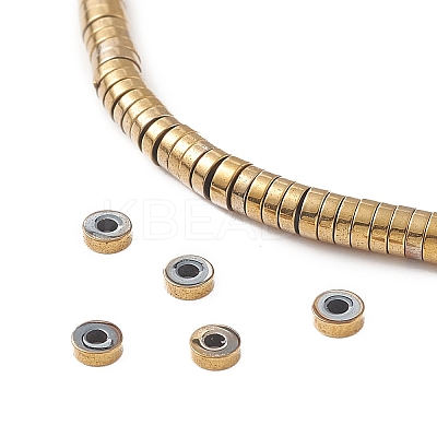 Electroplate Non-magnetic Synthetic Hematite Beads Strands G-J164A-3mm-07-1