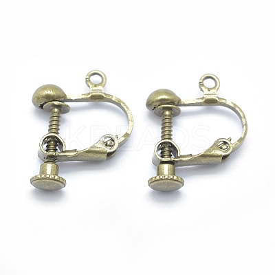Brass Screw On Clip-on Earring Findings KK-L164-01AB-NF-1