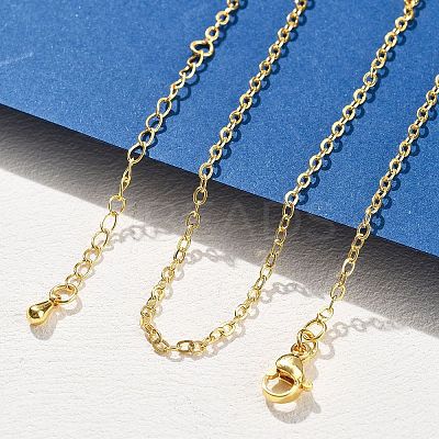 Brass Cable Chains Necklaces for Women NJEW-D302-47G-1