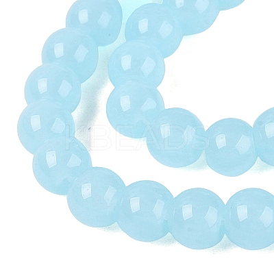 Imitation Jade Glass Beads Strands GLAA-T032-J6mm-07-1