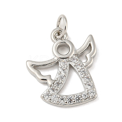Rack Plating Brass Micro Pave Cubic Zirconia Pendants KK-A200-11P-1