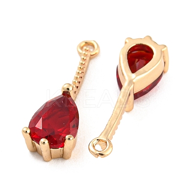 Brass with Cubic Zirconia Pendants KK-Z035-01C-1