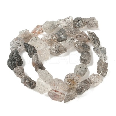 Natural Black Soya Bean Raw Ore Beads Strands G-M453-D08-1