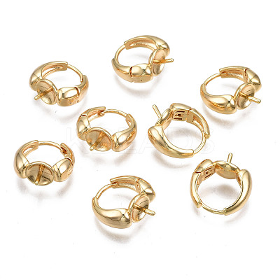 Brass Hoop Earring Findings KK-N233-139-1