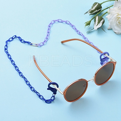 Personalized Two Tone ABS Plastic Cable Chain Necklaces NJEW-JN02825-06-1