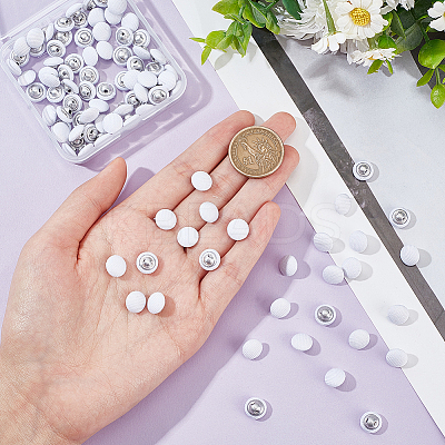 100Pcs 1-Hole Aluminum Buttons DIY-NB0007-77B-1