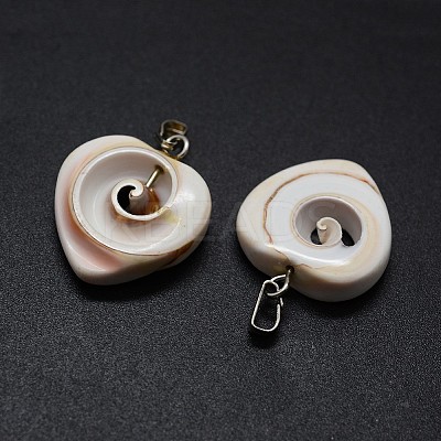 Natural Shiva Eye Shell Pendants X-SSHEL-E564-19P-1