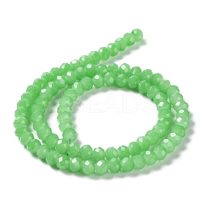 Baking Paint Imitation Jade Glass Bead Strands DGLA-A034-J6MM-A9-1
