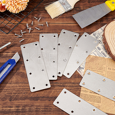 6Pcs 8-Hole 201 Stainless Steel Bracket STAS-GA0001-52-1