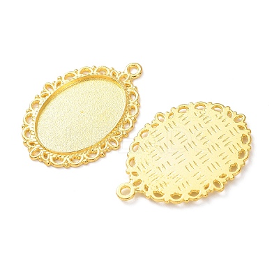 Tibetan Style Oval Alloy Pendant Cabochon Settings LS-TIBEP-Q054-44G-NR-1