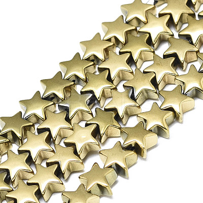 Electroplate Non-magnetic Synthetic Hematite Beads Strands G-S352-54-1