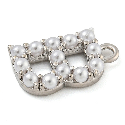 Plastic Imitation Pearl Pendants KK-P230-17P-B-1