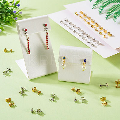 32Pcs 8 Styles 304 Stainless Steel Stud Earring Findings STAS-TA0002-96-1