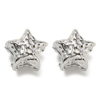Star Hoop Earrings EJEW-G355-04P-1