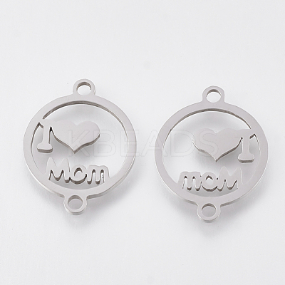 Mother's Day Tarnish Resistant 201 Stainless Steel Links connectors STAS-S106-01P-1