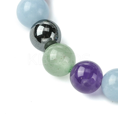 12Pcs 12 Styles Constellation Mixed Gemstone Round Beaded Stretch Bracelet Sets BJEW-JB10910-1
